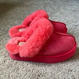UGG Hot Pink Disquette Platforms